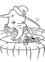 kolorowanki Dumbo do wydruku Disney malowanka numer 16